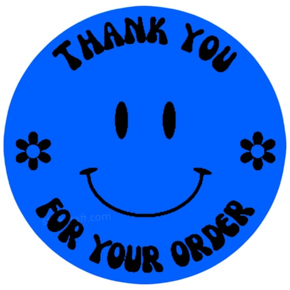 100 Thank You Stickers for your order 2in round Shipping Supplies NWT poshmark - Picture 4 of 15